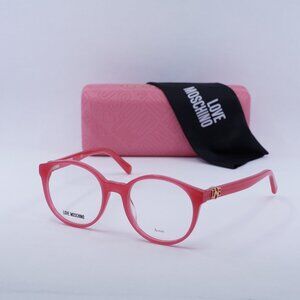 Moschino MOL523 0C9A00 Round Eyeglasses 49mm - Shiny Pink